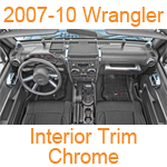 2007-10 Wrangler Interior Trim Chrome
