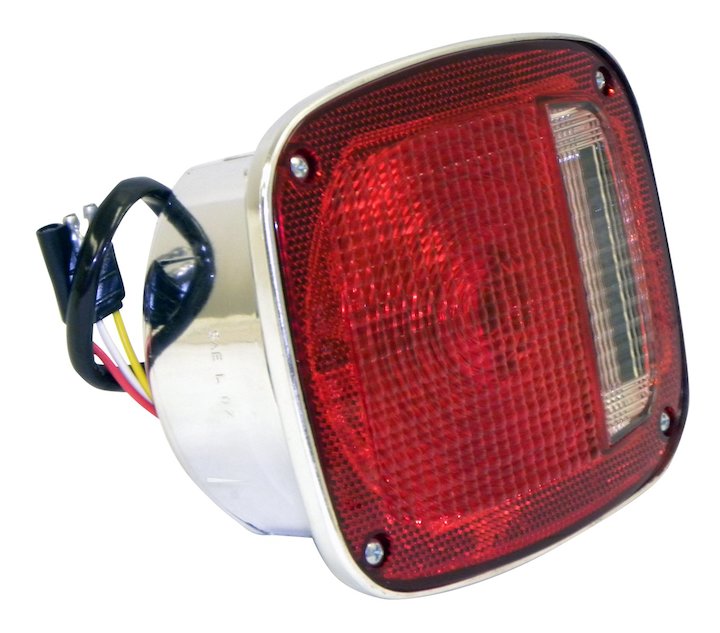 Right Tail Lamp Assembly, Chrome, 1976-80 Jeep CJ