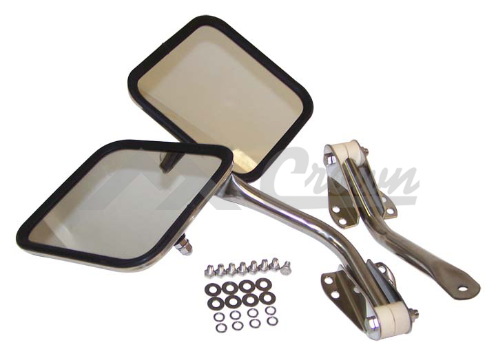 Complete Mirror and Arm Kit, Stainless