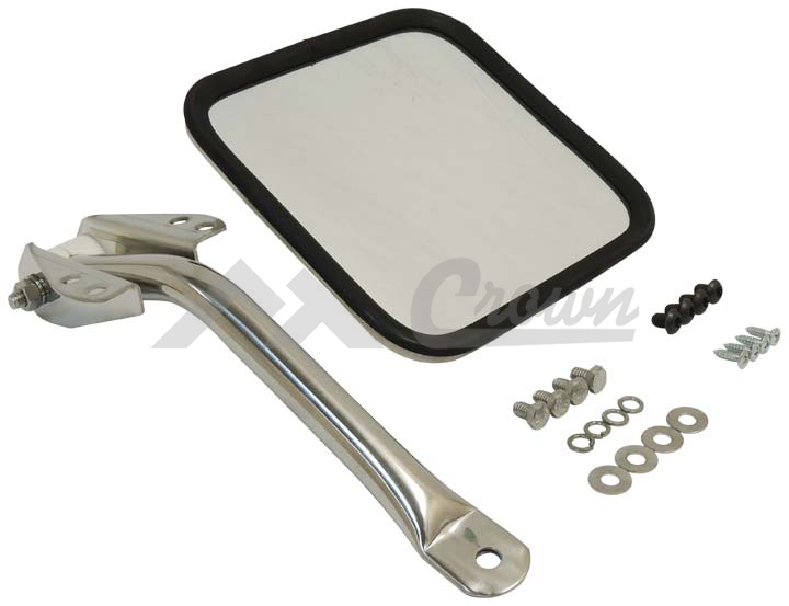 Mirror and Arm Kit (Stainless-Left)