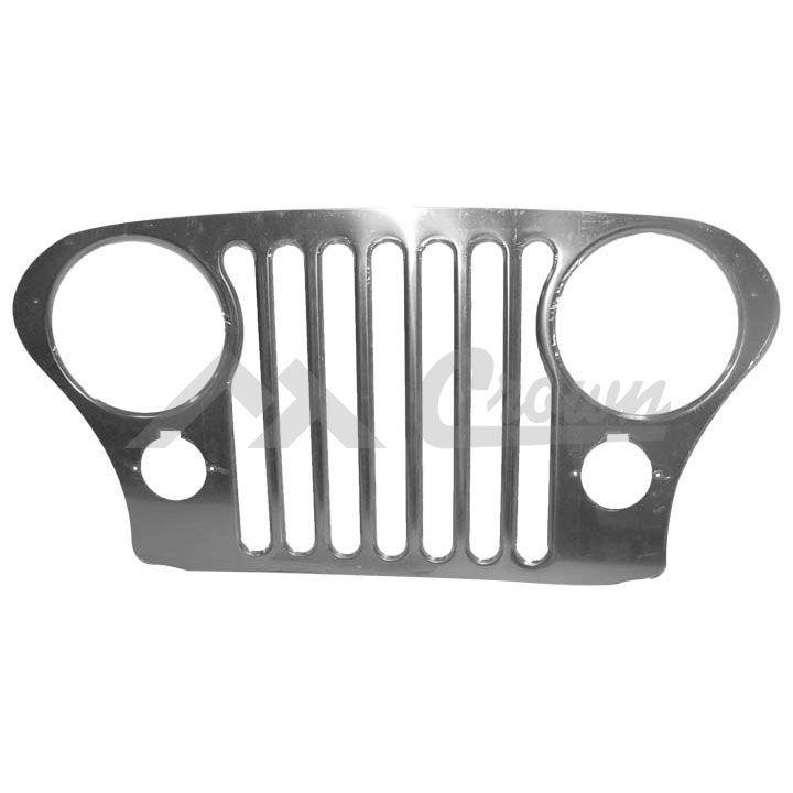 Jeep CJ Grille Overlay with Bezels 76-86 Stainless Steel