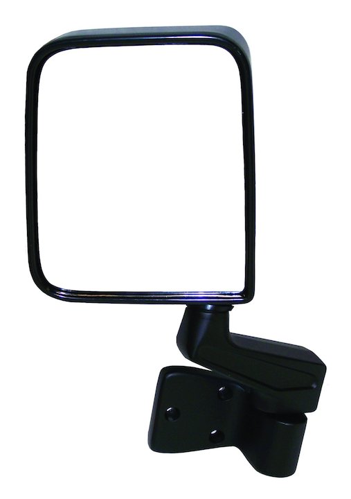 Left Side Mirror and Arm, Black, 87-02 Wranglers