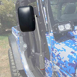 Jeep JK Wrangler Door Mirror Kit Gray Hammertone