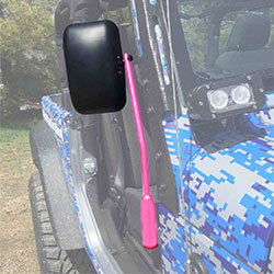 Jeep JK Wrangler Door Mirror Kit Hot Pink