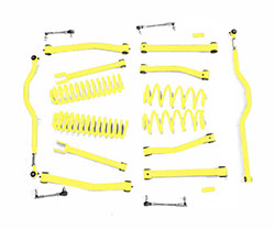 4.0 inch Lift Kit Neon Yellow Jeep JK Wrangler