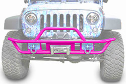 Jeep JK Wrangler Front Tube Bumper Hot Pink