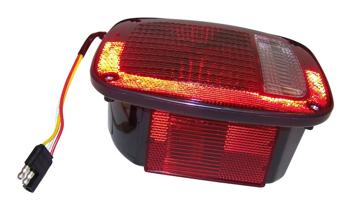 Right Tail Lamp with Side Marker, Black, 81-86 Jeep CJ