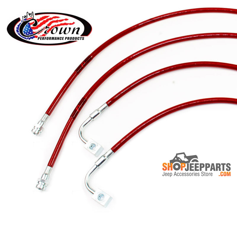 Stainless Steel Brake Line Kit 2011-18 Wranglers with 3-4