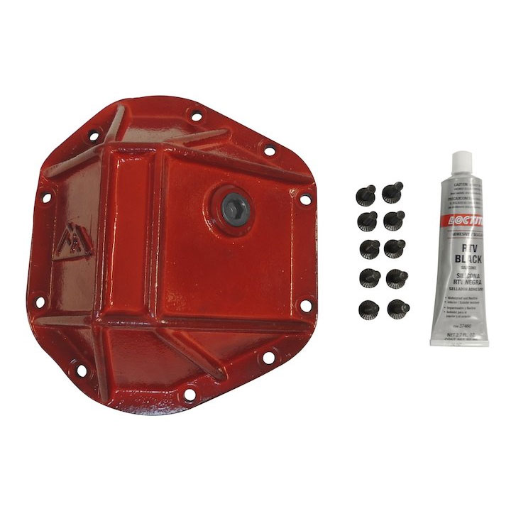 Heavy Duty Dana 44 Differential Cover, Red Powder Coat
