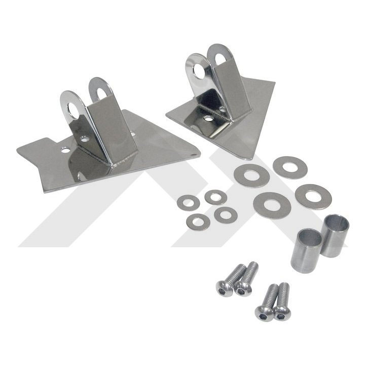 Mirror Relocation Brackets, Stainless, 97-02 Wranglers