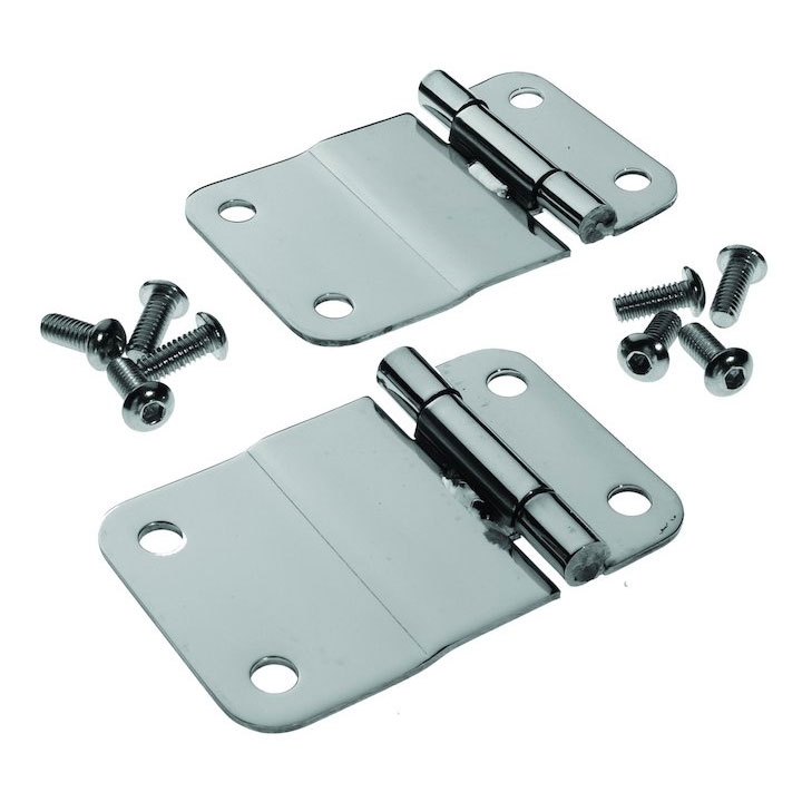 Lower Tailgate Hinges, Stainless, 76-86 Jeep CJ