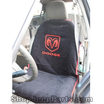 Seat Towel with Dodge Logo Black