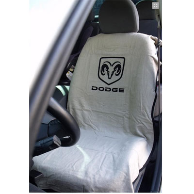 Seat Towel with Dodge Logo Tan