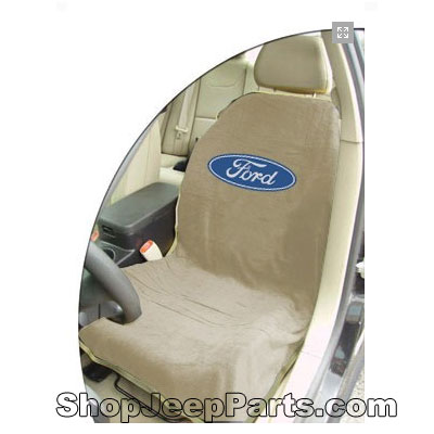 Seat Towel with Ford Logo Tan