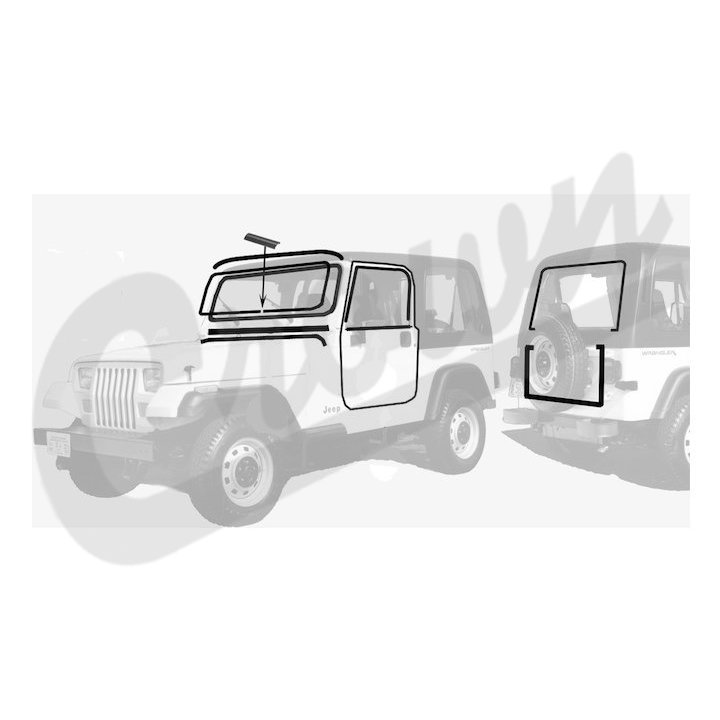 Jeep Wrangler YJ Complete Weatherstrip Kit