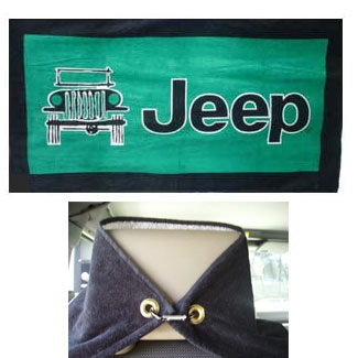 Jeep Logo Towel 2 Go Seat Towel Green