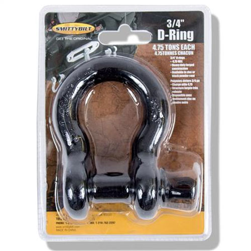 SmittyBilt 3/4 inch D-Ring with Black Finish