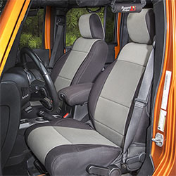 2007-10 Jeep JK Wrangler Seat Cover Kit 4 Doors Black Gray