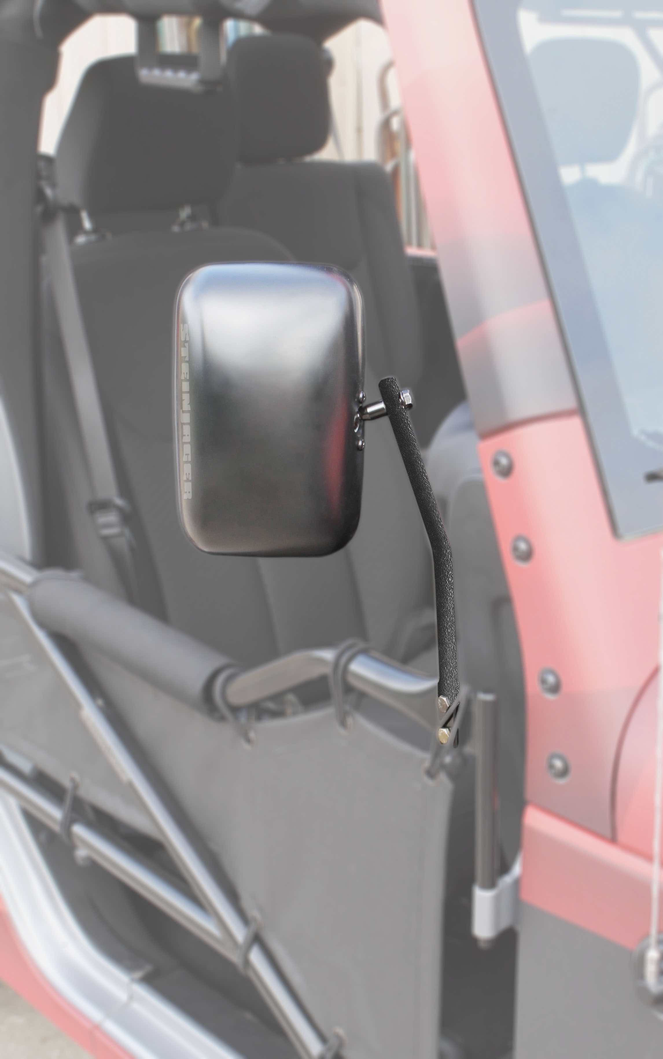 Jeep JK Wrangler Tube Door Mirror Kit Texturized Black