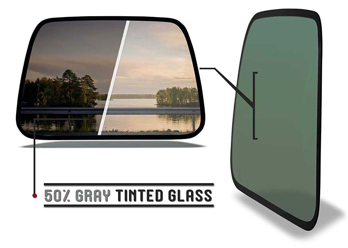 Hardtop Side Glass, Right Side, 50% Grey Tinted, 87-06 Wranglers