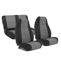 1991-95 Wrangler Neoprene Seat Cover Set, Black/Charcoal