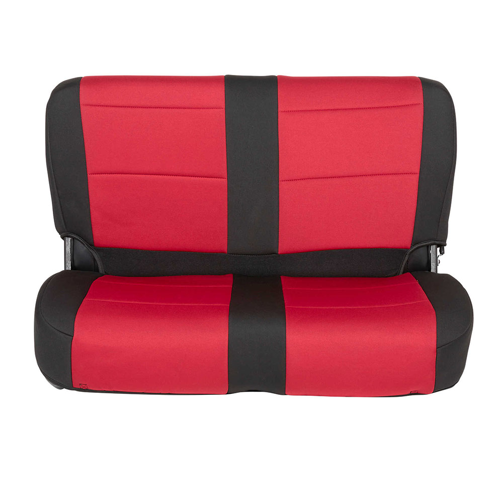 1991-95 Wrangler Neoprene Seat Cover Set, Black/Red