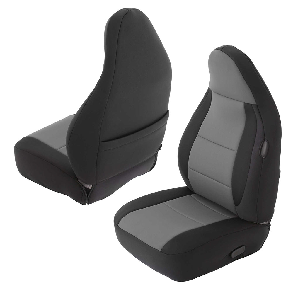 1997-02 Wrangler Neoprene Seat Cover Set, Black/Charcoal