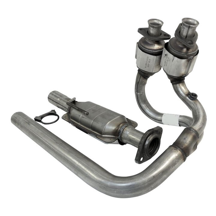Front Exhaust Pipe with Catalytic Converters, 04-06 Wranglers