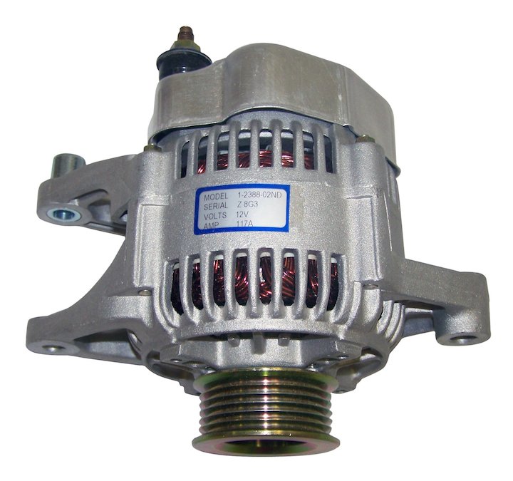 Alternator, 117 amps, 99-01 Cherokee XJ 2.5L 4.0L