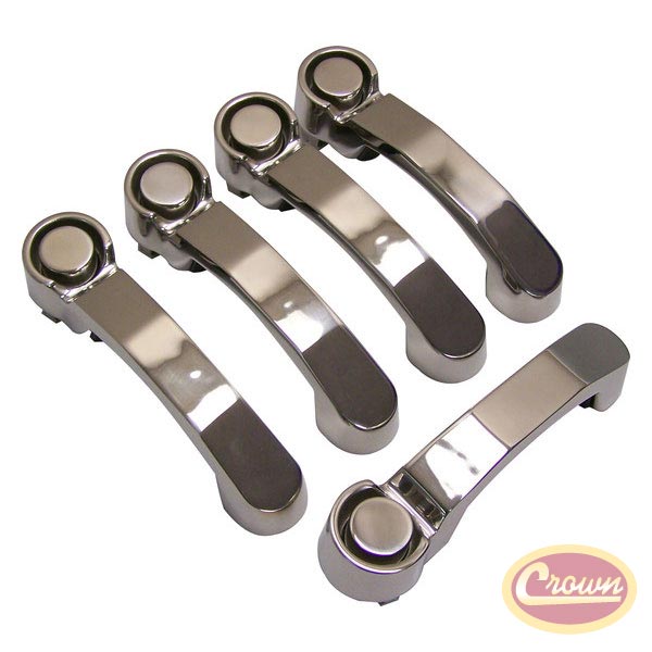 Outer Door Handle, 5 Piece, Stainless, 08-09 Liberty