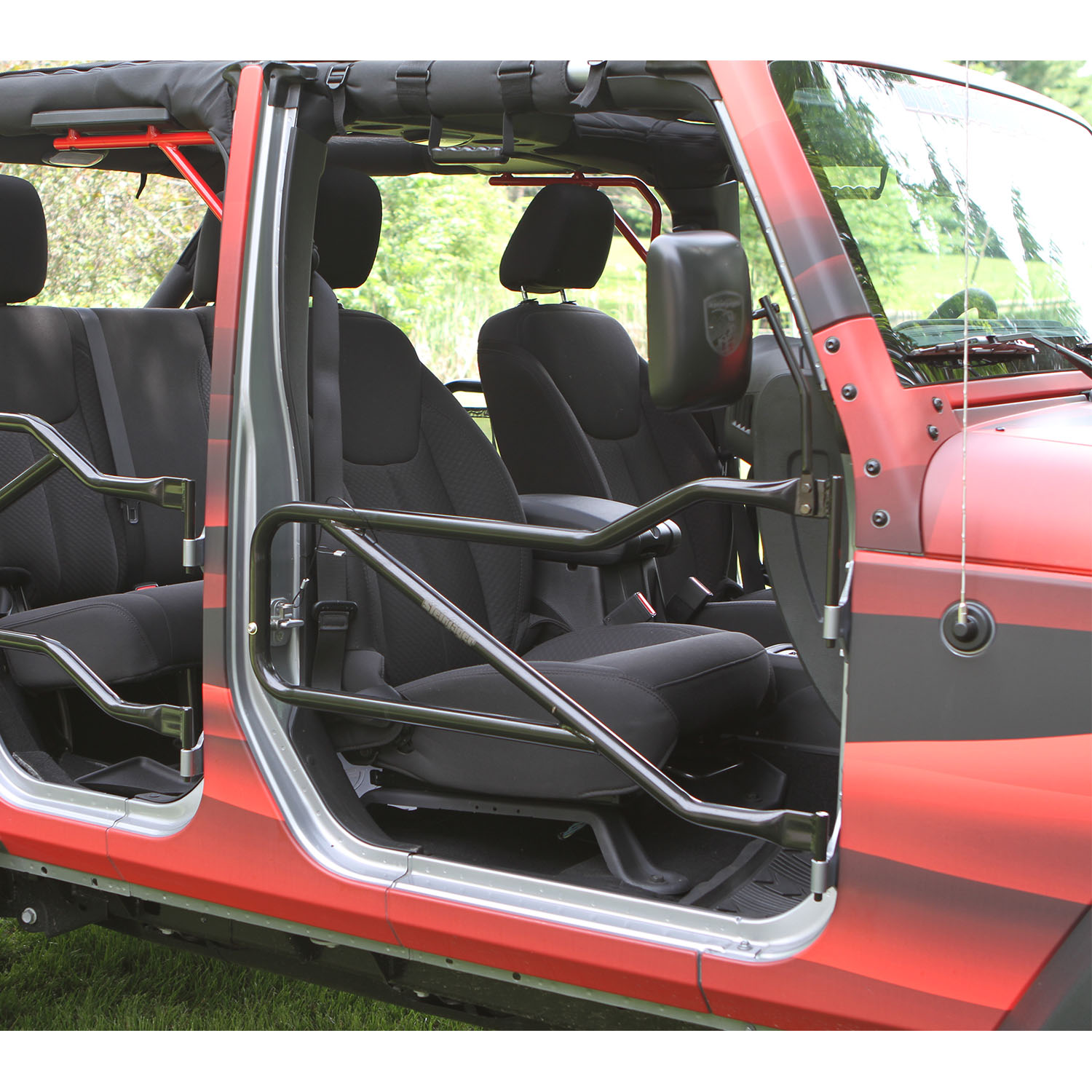 Jeep JK Wrangler Front Tube Doors Textured Black