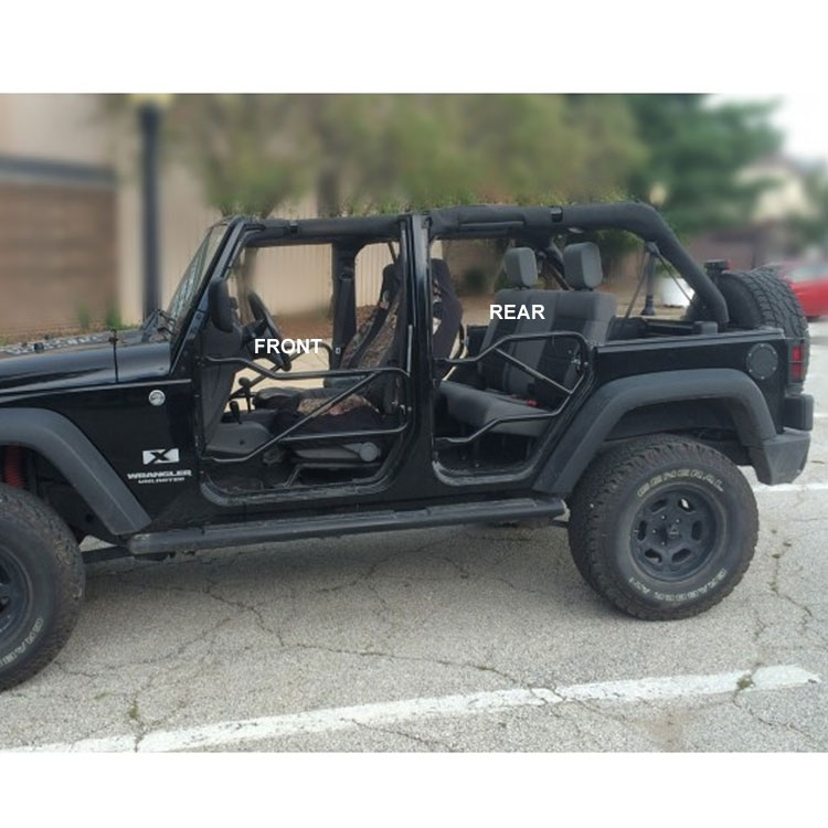 Jeep JK Wrangler Rear Tube Doors Black