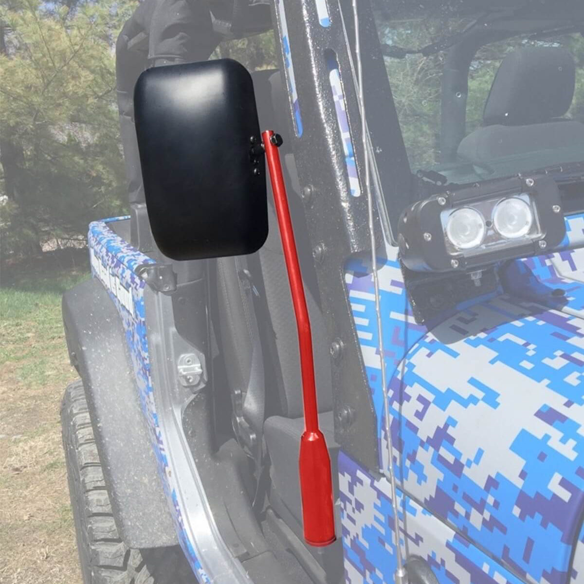 Jeep JK Wrangler Door Mirror Kit Red Baron