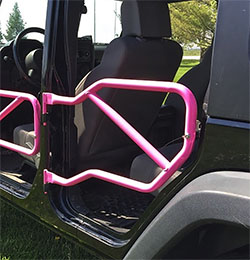 Jeep JK Wrangler Rear Tube Doors Hot Pink