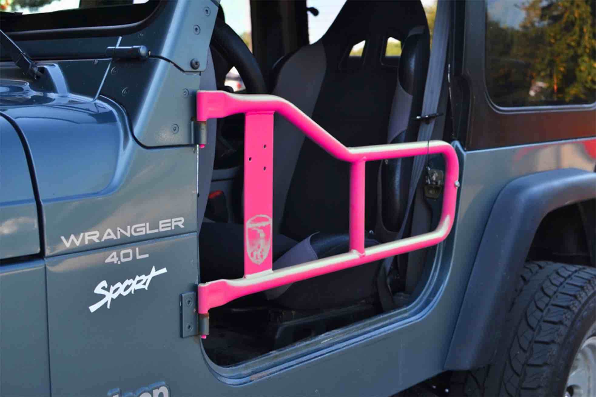 Jeep TJ Wrangler Tube Doors Hot Pink