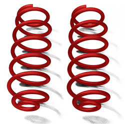 Jeep JK Wrangler 2.5 inch Lift Rear Coil Spring Red Baron