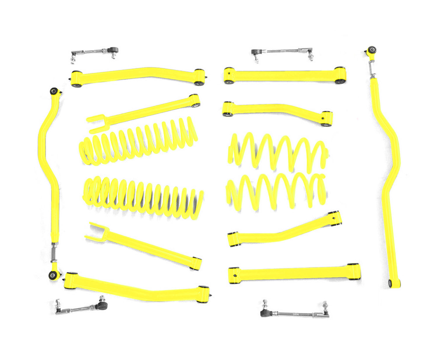 2.5 inch Lift Kit Neon Yellow Jeep JK Wrangler