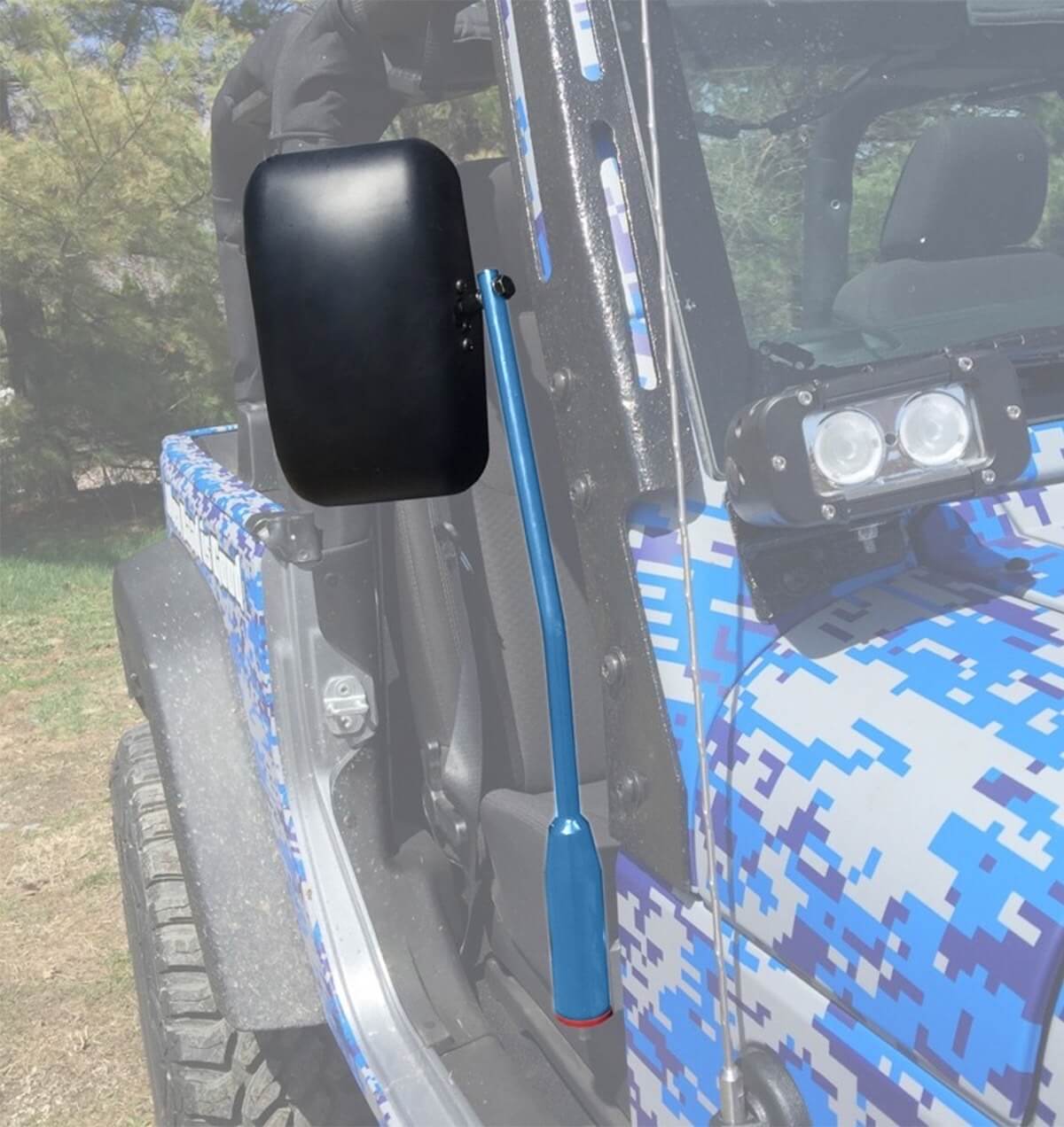 Jeep JL Wrangler Door Mirror Kit Playboy Blue