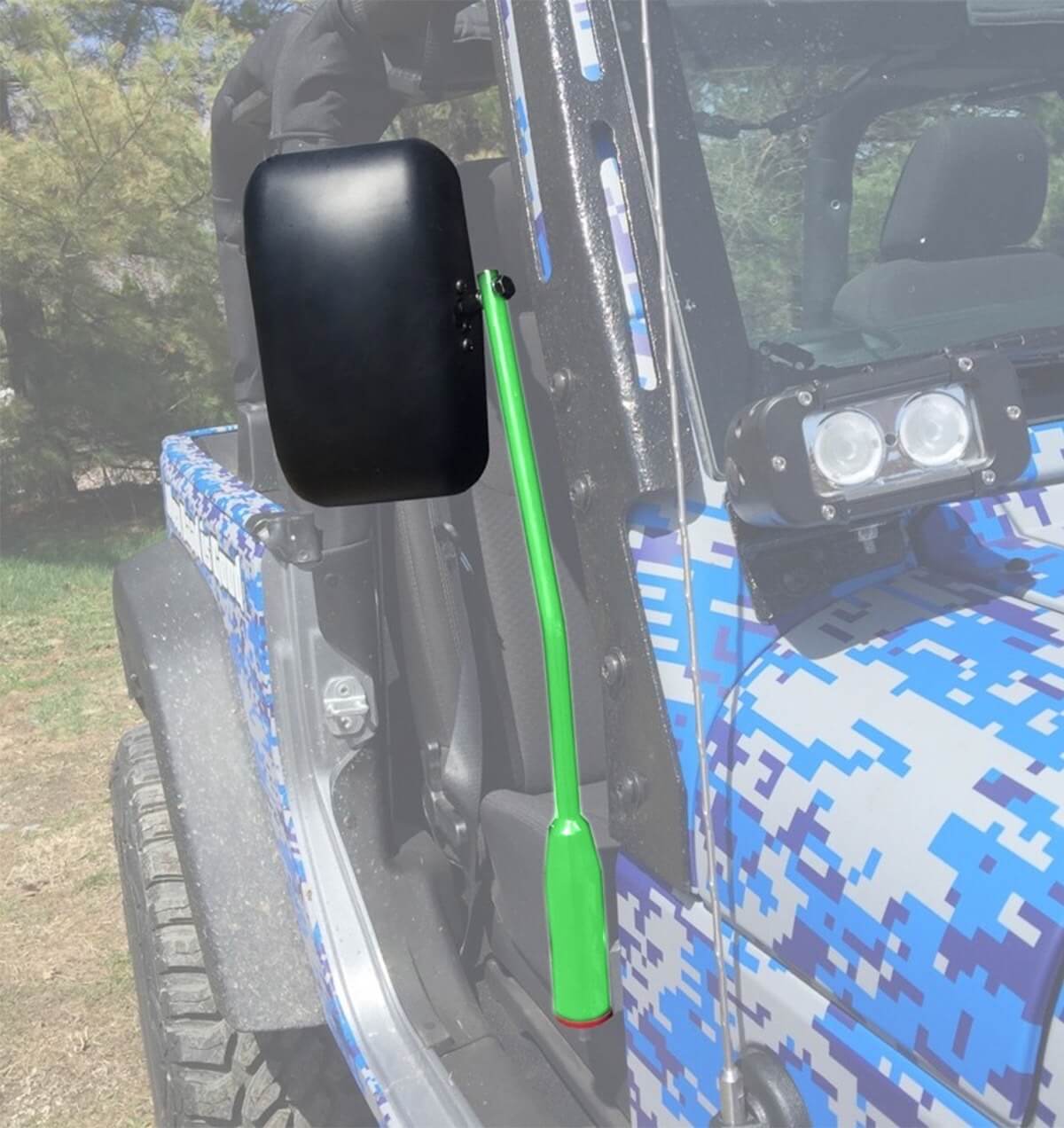 Jeep JL Wrangler Door Mirror Kit Neon Green