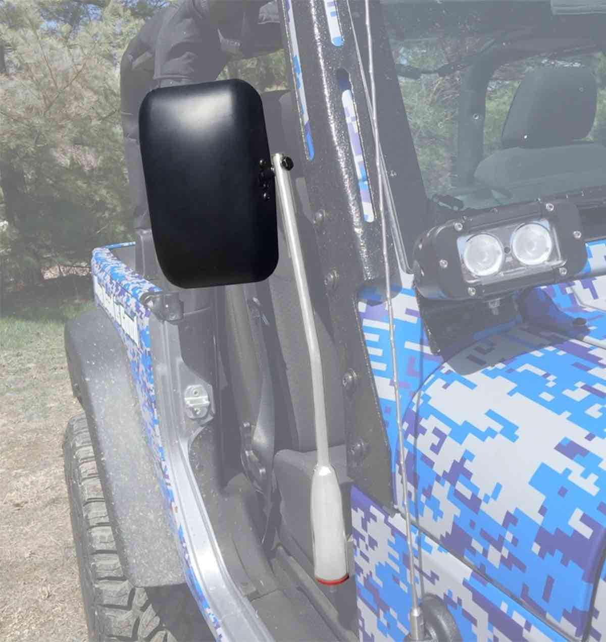 Jeep JL Wrangler Door Mirror Kit Cloud White
