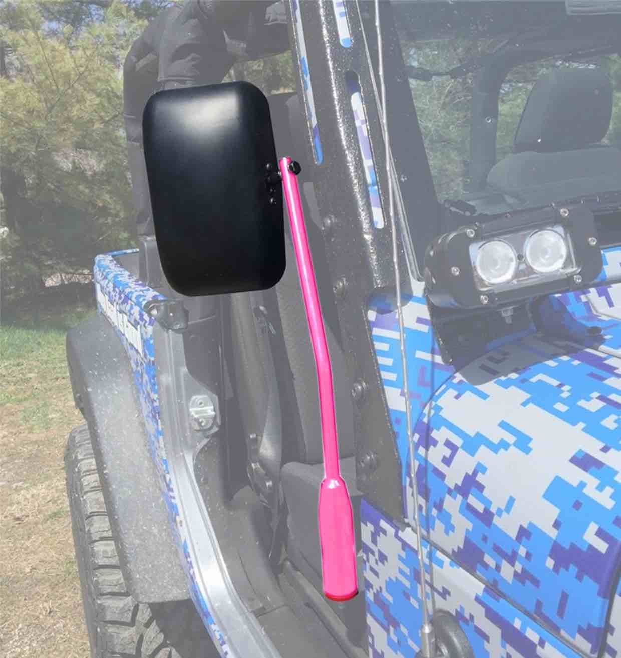 Jeep JL Wrangler Door Mirror Kit Hot Pink