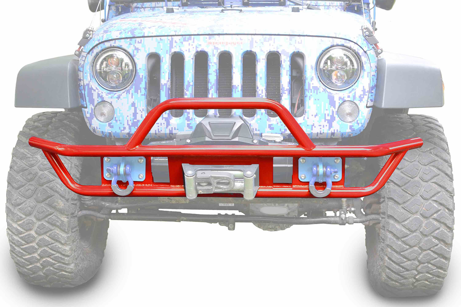 Jeep JK Wrangler Front Tube Bumper Red Baron