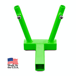 Jeep Receiver Hitch Dual Flag Holder Neon Green