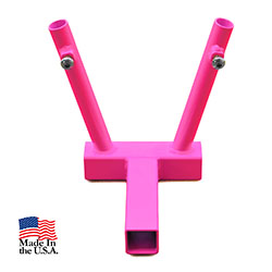 Jeep Receiver Hitch Dual Flag Holder Hot Pink
