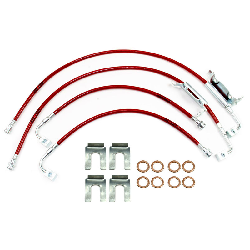 Stainless Steel Brake Line Kit 2011-17 Wranglers with 3-4