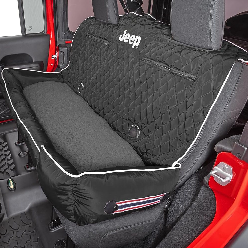 PetBed2GO Rear Seat Pet Bed Cushion Cover Jeep Letter Black