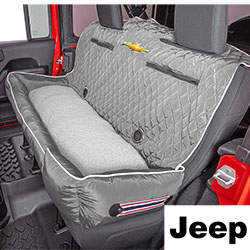 PetBed2GO Rear Seat Pet Bed Cushion Cover Jeep Letter Gray