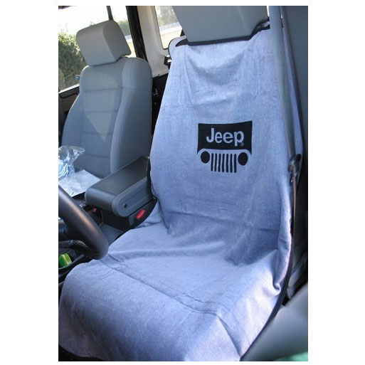 Seat Towel Jeep Grille Logo Gray