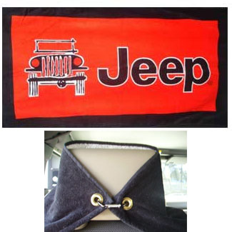 Jeep Logo Towel 2 Go Seat Towel Red